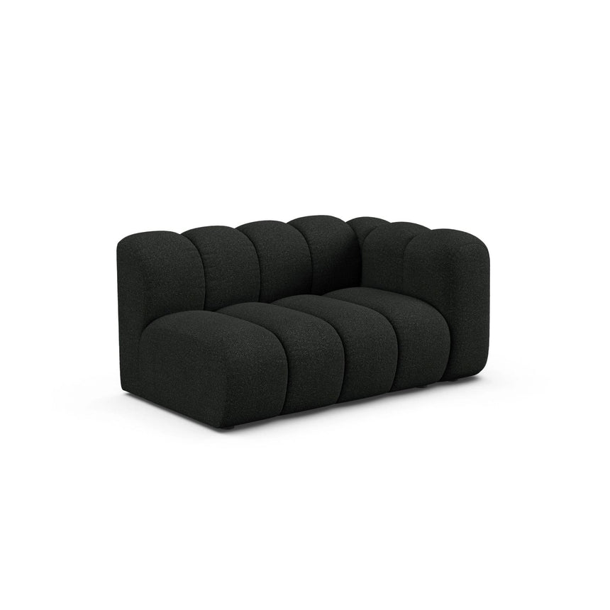 Lupine Modulares 2-Sitzer Sofa Sitzelement, Rechte Seite, aus Boucle in Schwarz (Baloo 2082), 145x95 cm von Micadoni – Bild 3