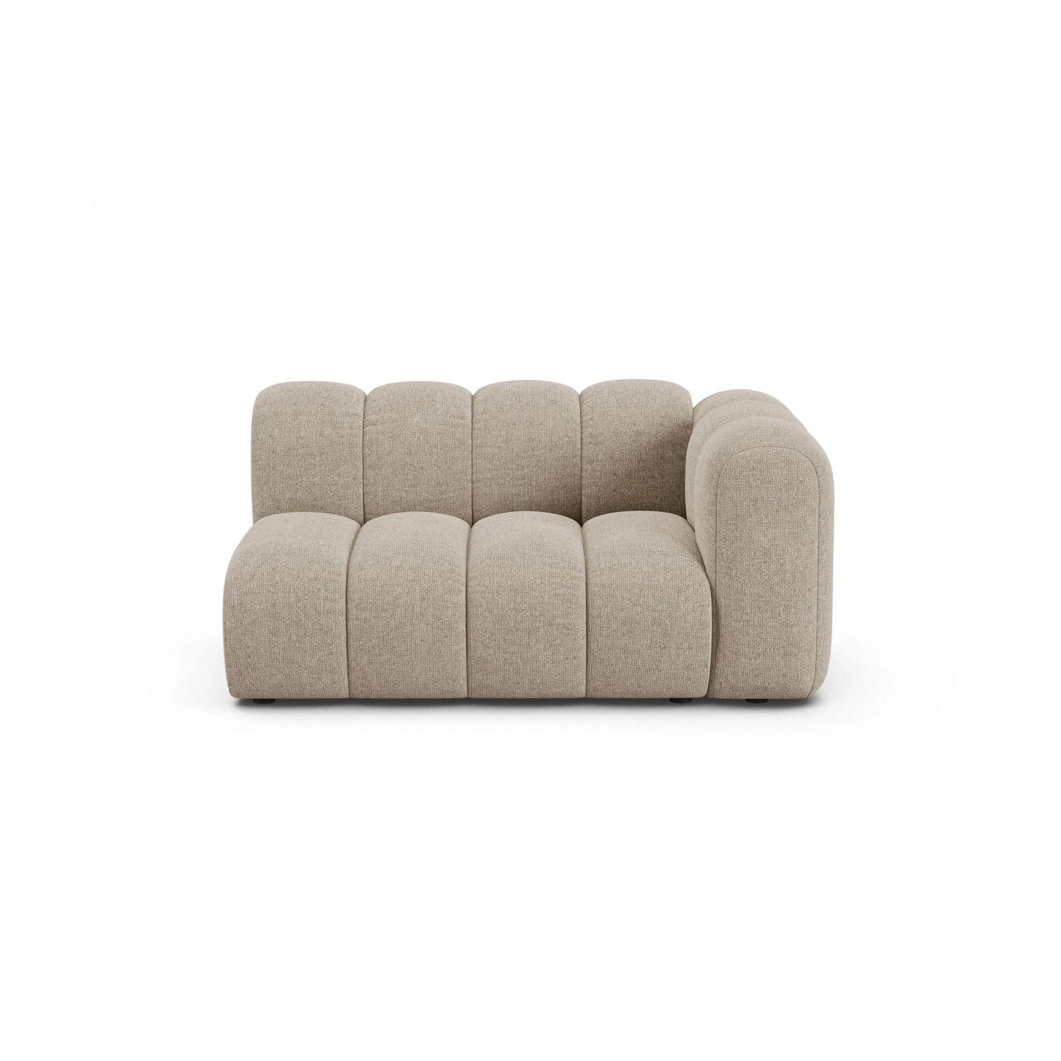 Lupine Modulares 2-Sitzer Sofa Sitzelement, Rechte Seite, aus Chenille in Dunkelbeige (Eden 4 Beige), 145x95 cm von Micadoni – Bild 1