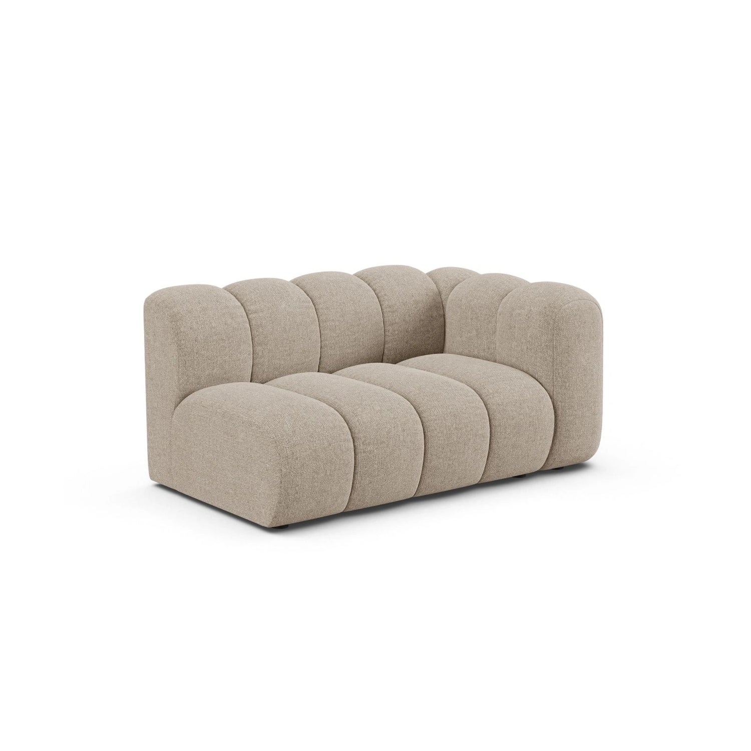 Lupine Modulares 2-Sitzer Sofa Sitzelement, Rechte Seite, aus Chenille in Dunkelbeige (Eden 4 Beige), 145x95 cm von Micadoni – Bild 3