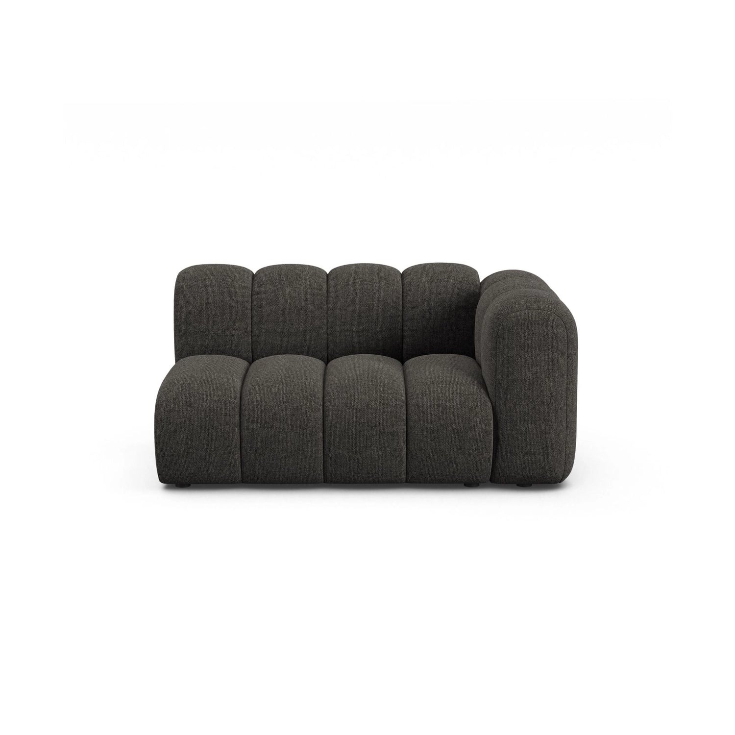 Lupine Modulares 2-Sitzer Sofa Sitzelement, Rechte Seite, aus Chenille in Dunkelgrau (Eden 20 Graphite), 145x95 cm von Micadoni – Bild 1