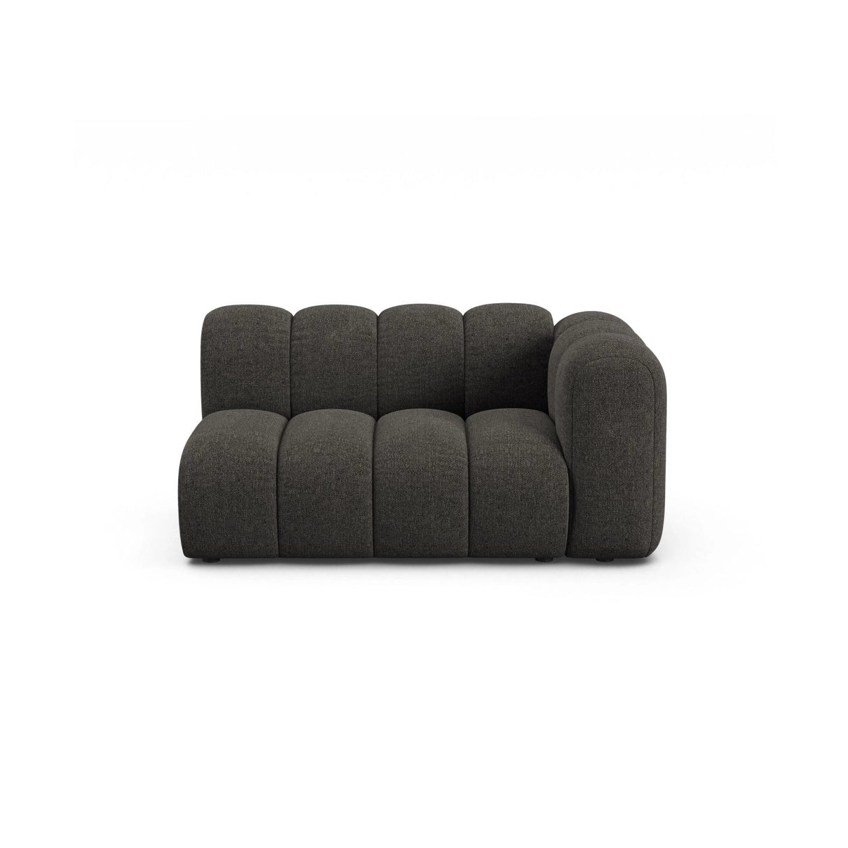Lupine Modulares 2-Sitzer Sofa Sitzelement, Rechte Seite, aus Chenille in Dunkelgrau (Eden 20 Graphite), 145x95 cm von Micadoni – Bild 1