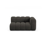 Lupine Modulares 2-Sitzer Sofa Sitzelement, Rechte Seite, aus Chenille in Dunkelgrau (Eden 20 Graphite), 145x95 cm von Micadoni – Bild 1
