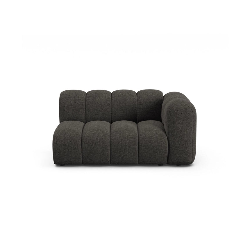 Lupine Modulares 2-Sitzer Sofa Sitzelement, Rechte Seite, aus Chenille in Dunkelgrau (Eden 20 Graphite), 145x95 cm von Micadoni – Bild 1