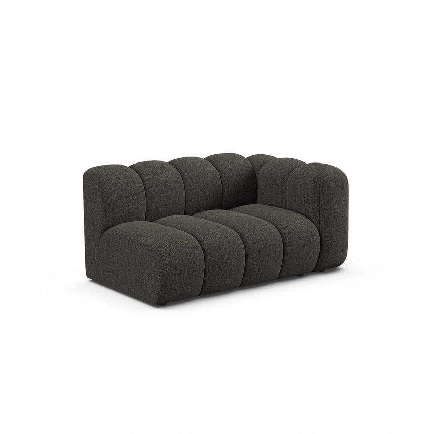 Lupine Modulares 2-Sitzer Sofa Sitzelement, Rechte Seite, aus Chenille in Dunkelgrau (Eden 20 Graphite), 145x95 cm von Micadoni – Bild 3