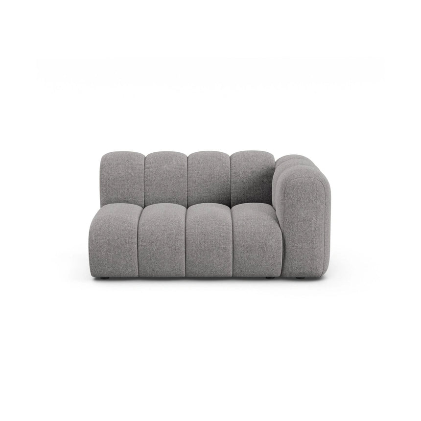 Lupine Modulares 2-Sitzer Sofa Sitzelement, Rechte Seite, aus Chenille in Hellgrau (Eden 18 Grey), 145x95 cm von Micadoni – Bild 1