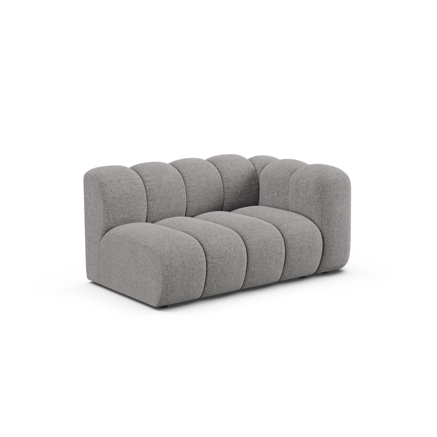 Lupine Modulares 2-Sitzer Sofa Sitzelement, Rechte Seite, aus Chenille in Hellgrau (Eden 18 Grey), 145x95 cm von Micadoni – Bild 3