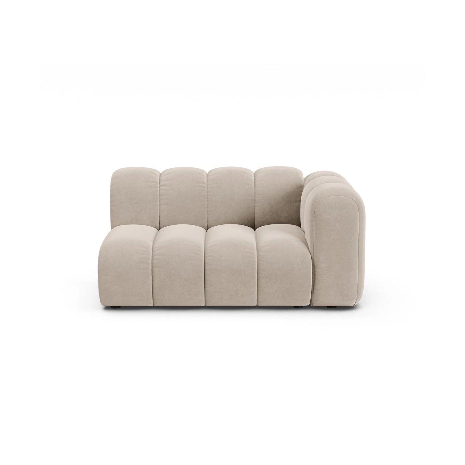 Lupine Modulares 2-Sitzer Sofa Sitzelement, Rechte Seite, aus Samt in Beige (Salvador 1), 145x95 cm von Micadoni – Bild 1