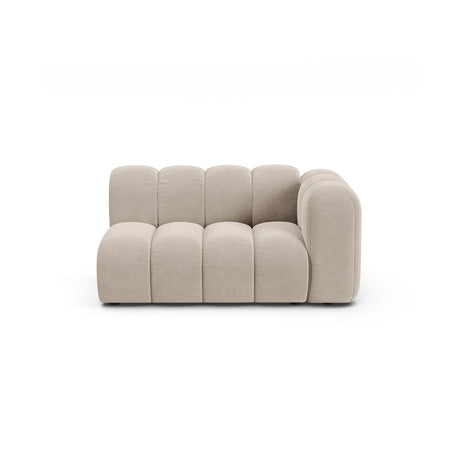 Lupine Modulares 2-Sitzer Sofa Sitzelement, Rechte Seite, aus Samt in Beige (Salvador 1), 145x95 cm von Micadoni – Bild 1
