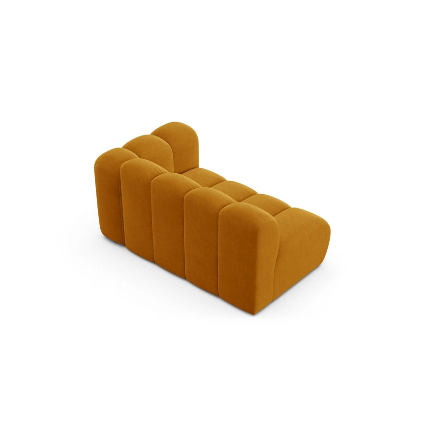 Lupine Modulares 2-Sitzer Sofa Sitzelement, Rechte Seite, aus Samt in Gelb (Salvador 10), 145x95 cm von Micadoni – Bild 4