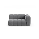 Lupine Modulares 2-Sitzer Sofa Sitzelement, Rechte Seite, aus Samt in Grau (Salvador 17), 145x95 cm von Micadoni – Bild 1