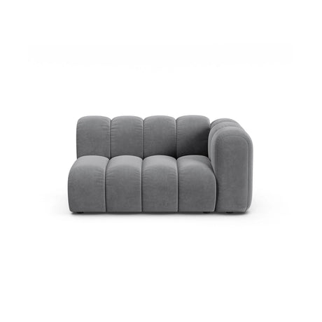Lupine Modulares 2-Sitzer Sofa Sitzelement, Rechte Seite, aus Samt in Grau (Salvador 17), 145x95 cm von Micadoni – Bild 1