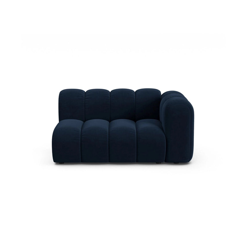 Lupine Modulares 2-Sitzer Sofa Sitzelement, Rechte Seite, aus Samt in Königsblau (Salvador 5), 145x95 cm von Micadoni – Bild 1
