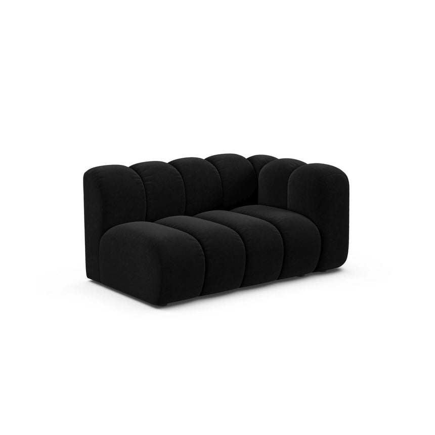 Lupine Modulares 2-Sitzer Sofa Sitzelement, Rechte Seite, aus Samt in Schwarz (Salvador 19), 145x95 cm von Micadoni – Bild 3