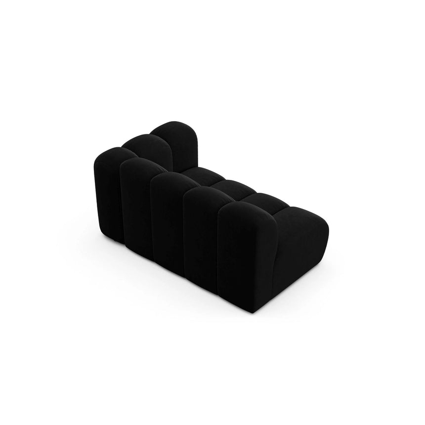 Lupine Modulares 2-Sitzer Sofa Sitzelement, Rechte Seite, aus Samt in Schwarz (Salvador 19), 145x95 cm von Micadoni – Bild 4