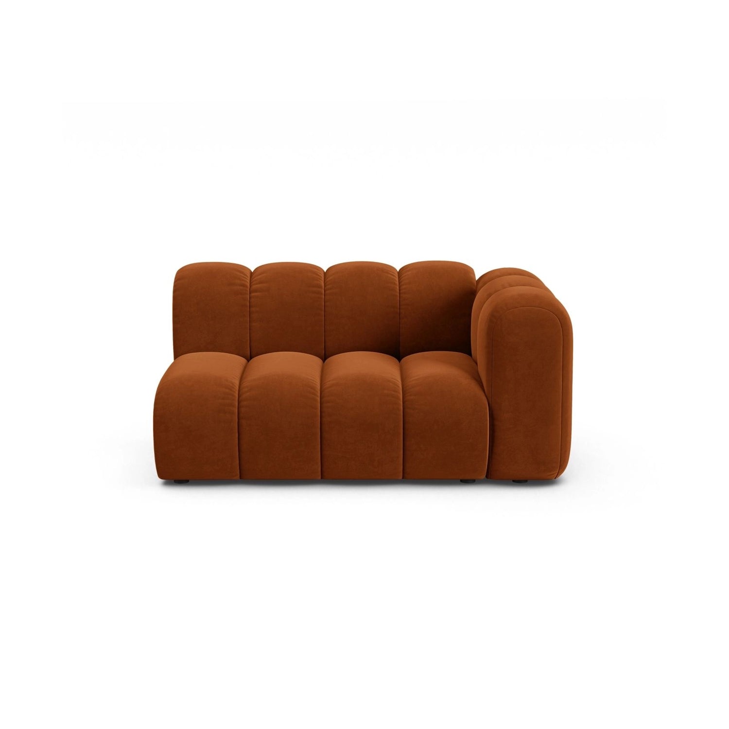 Lupine Modulares 2-Sitzer Sofa Sitzelement, Rechte Seite, aus Samt in Terrakotta (Salvador 14), 145x95 cm von Micadoni – Bild 1