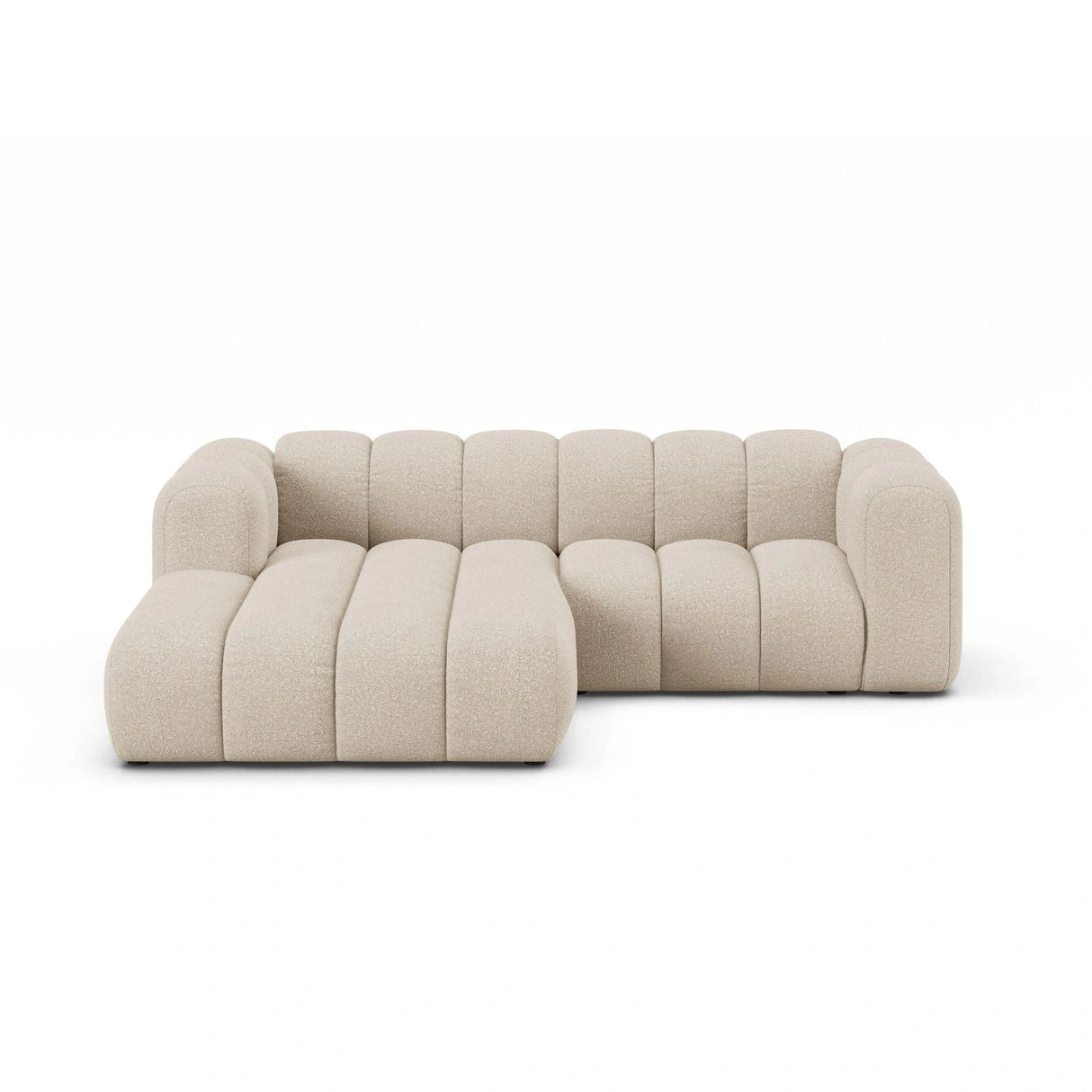 Lupine Modulares 3-Sitzer Ecksofa, Linke Seite, aus Boucle in Beige (Baloo 2074), 230x177 cm von Micadoni – Bild 1