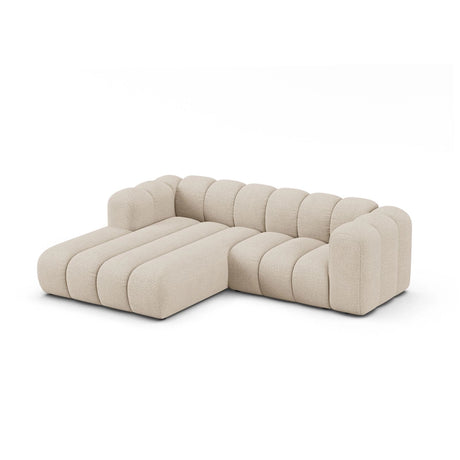 Lupine Modulares 3-Sitzer Ecksofa, Linke Seite, aus Boucle in Beige (Baloo 2074), 230x177 cm von Micadoni – Bild 3