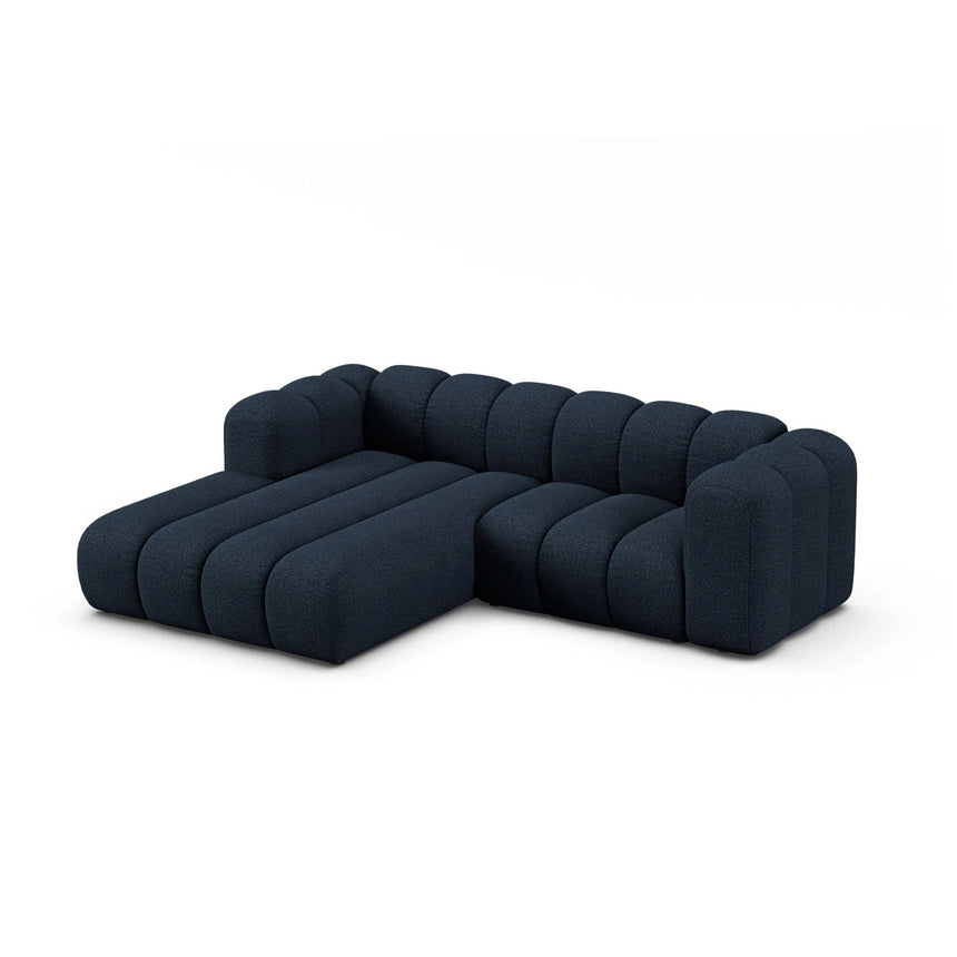 Lupine Modulares 3-Sitzer Ecksofa, Linke Seite, aus Boucle in Dunkelblau (Baloo 2088), 230x177 cm von Micadoni – Bild 3