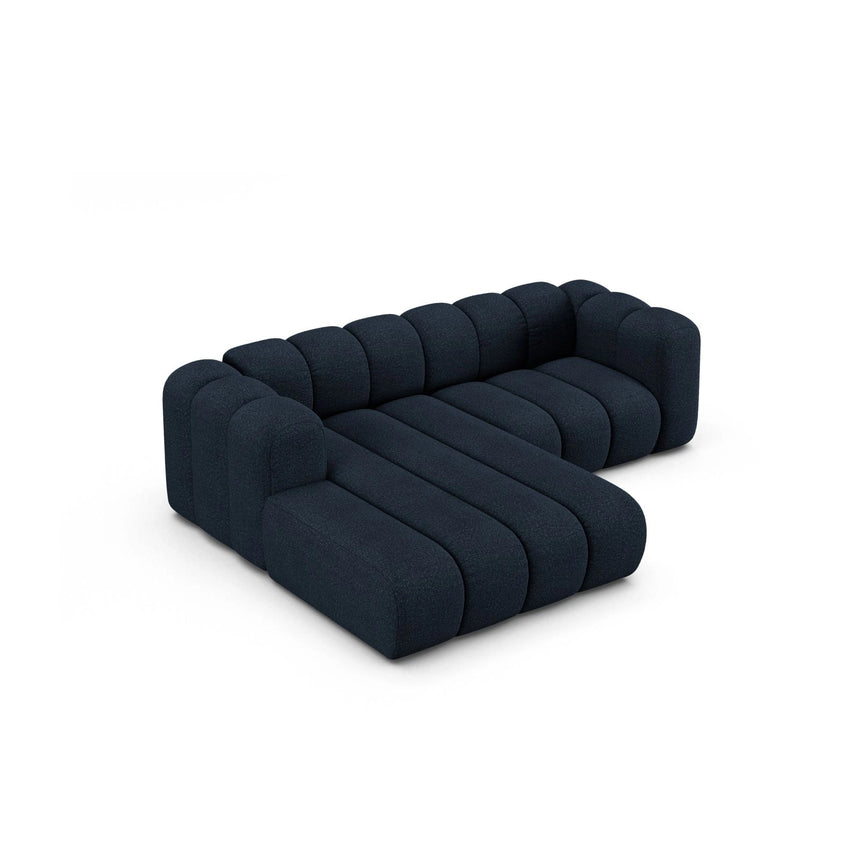 Lupine Modulares 3-Sitzer Ecksofa, Linke Seite, aus Boucle in Dunkelblau (Baloo 2088), 230x177 cm von Micadoni – Bild 4