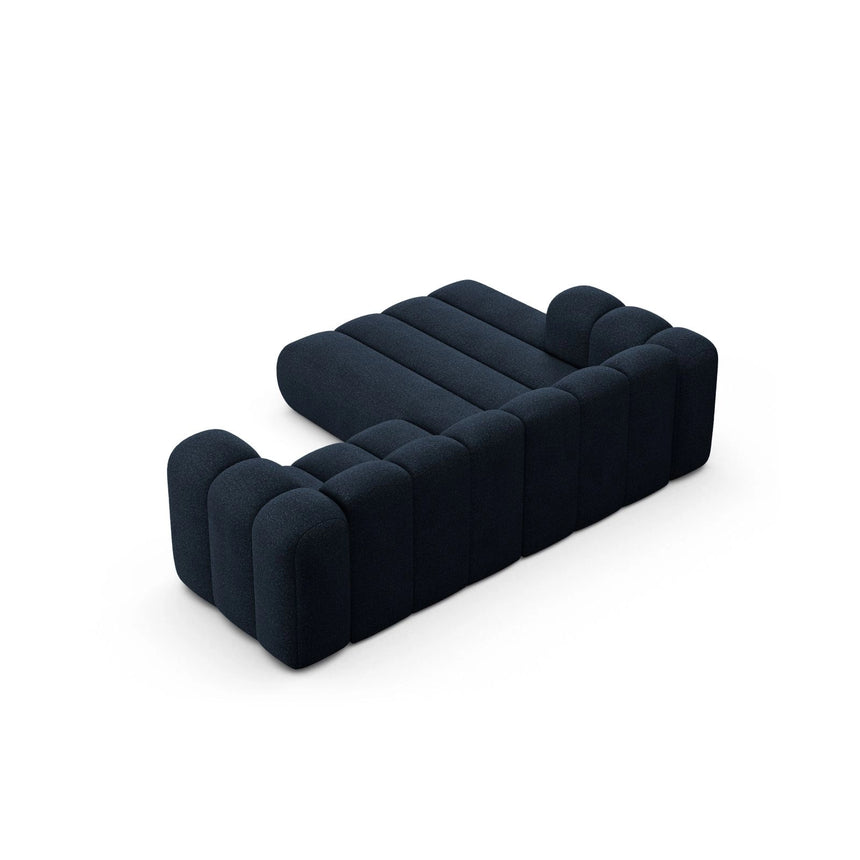 Lupine Modulares 3-Sitzer Ecksofa, Linke Seite, aus Boucle in Dunkelblau (Baloo 2088), 230x177 cm von Micadoni – Bild 5