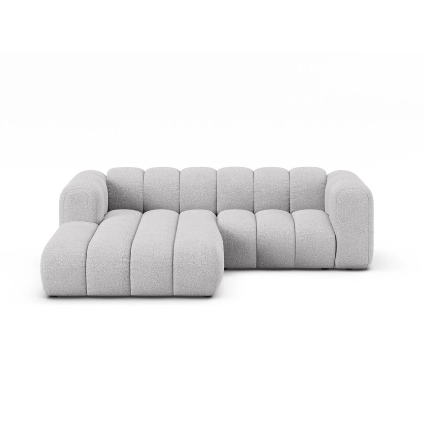 Lupine Modulares 3-Sitzer Ecksofa, Linke Seite, aus Boucle in Hellgrau (Baloo 2085), 230x177 cm von Micadoni – Bild 1