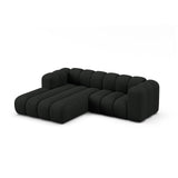 Lupine Modulares 3-Sitzer Ecksofa, Linke Seite, aus Boucle in Schwarz (Baloo 2082), 230x177 cm von Micadoni – Bild 3
