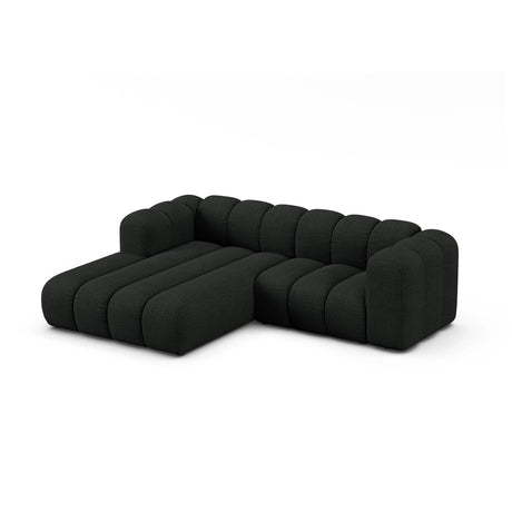 Lupine Modulares 3-Sitzer Ecksofa, Linke Seite, aus Boucle in Schwarz (Baloo 2082), 230x177 cm von Micadoni – Bild 3