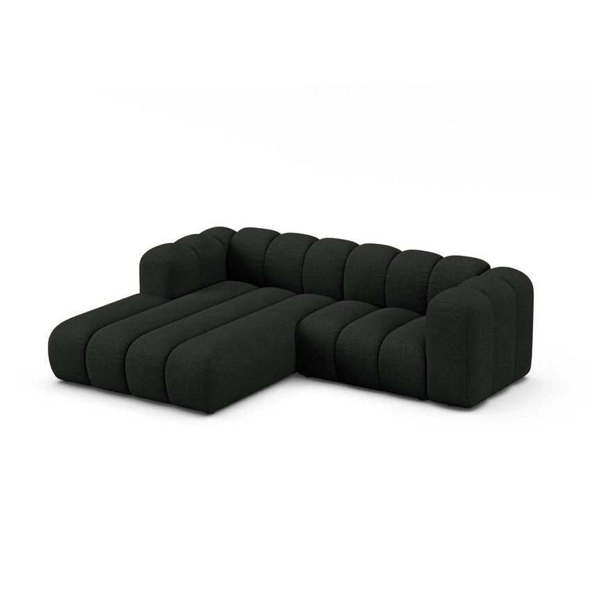 Lupine Modulares 3-Sitzer Ecksofa, Linke Seite, aus Boucle in Schwarz (Baloo 2082), 230x177 cm von Micadoni – Bild 3