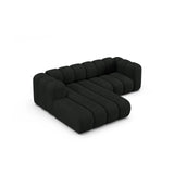 Lupine Modulares 3-Sitzer Ecksofa, Linke Seite, aus Boucle in Schwarz (Baloo 2082), 230x177 cm von Micadoni – Bild 4