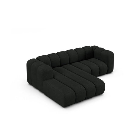 Lupine Modulares 3-Sitzer Ecksofa, Linke Seite, aus Boucle in Schwarz (Baloo 2082), 230x177 cm von Micadoni – Bild 4
