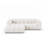 Lupine Modulares 3-Sitzer Ecksofa, Linke Seite, aus Boucle in Weiß (Baloo 2073), 230x177 cm von Micadoni – Bild 1