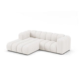 Lupine Modulares 3-Sitzer Ecksofa, Linke Seite, aus Boucle in Weiß (Baloo 2073), 230x177 cm von Micadoni – Bild 3