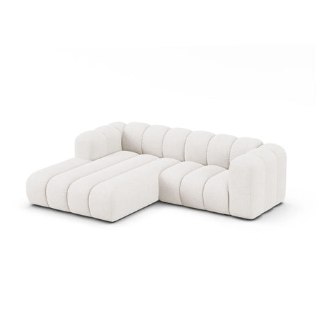 Lupine Modulares 3-Sitzer Ecksofa, Linke Seite, aus Boucle in Weiß (Baloo 2073), 230x177 cm von Micadoni – Bild 3