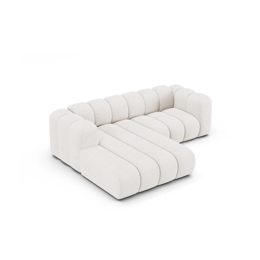 Lupine Modulares 3-Sitzer Ecksofa, Linke Seite, aus Boucle in Weiß (Baloo 2073), 230x177 cm von Micadoni – Bild 4