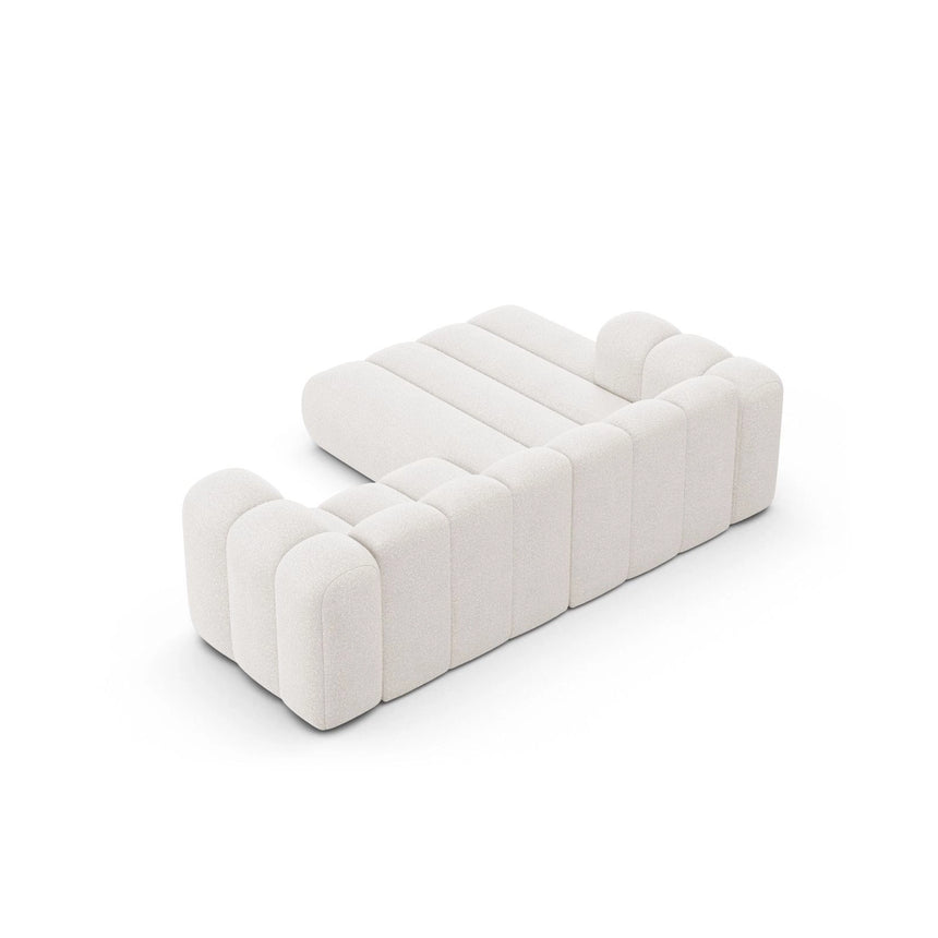 Lupine Modulares 3-Sitzer Ecksofa, Linke Seite, aus Boucle in Weiß (Baloo 2073), 230x177 cm von Micadoni – Bild 5