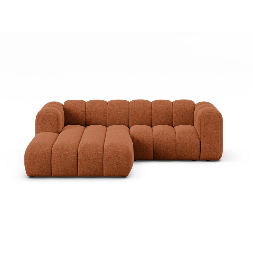Lupine Modulares 3-Sitzer Ecksofa, Linke Seite, aus Chenille in Brick (Eden 10 Terra), 230x177 cm von Micadoni – Bild 1