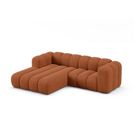 Lupine Modulares 3-Sitzer Ecksofa, Linke Seite, aus Chenille in Brick (Eden 10 Terra), 230x177 cm von Micadoni – Bild 4