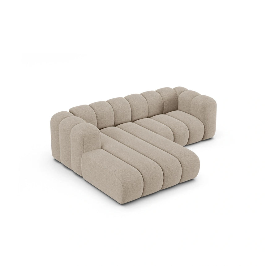Lupine Modulares 3-Sitzer Ecksofa, Linke Seite, aus Chenille in Dunkelbeige (Eden 4 Beige), 230x177 cm von Micadoni – Bild 5