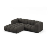 Lupine Modulares 3-Sitzer Ecksofa, Linke Seite, aus Chenille in Dunkelgrau (Eden 20 Graphite), 230x177 cm von Micadoni – Bild 4