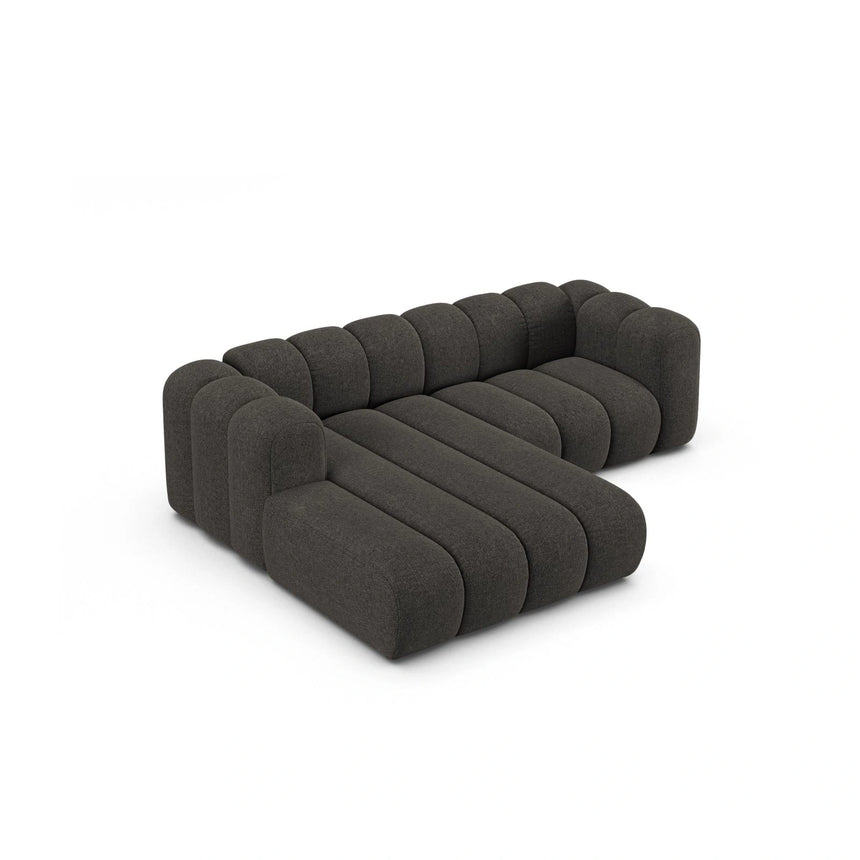 Lupine Modulares 3-Sitzer Ecksofa, Linke Seite, aus Chenille in Dunkelgrau (Eden 20 Graphite), 230x177 cm von Micadoni – Bild 5