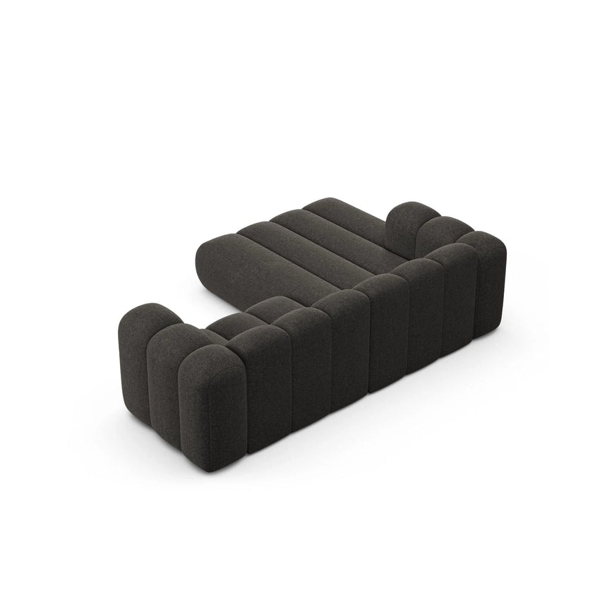 Lupine Modulares 3-Sitzer Ecksofa, Linke Seite, aus Chenille in Dunkelgrau (Eden 20 Graphite), 230x177 cm von Micadoni – Bild 6