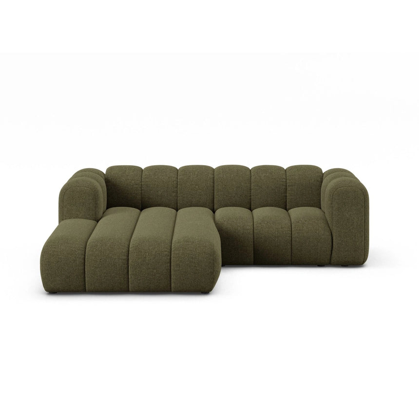 Lupine Modulares 3-Sitzer Ecksofa, Linke Seite, aus Chenille in Grün (Eden 12 Olive), 230x177 cm von Micadoni – Bild 1