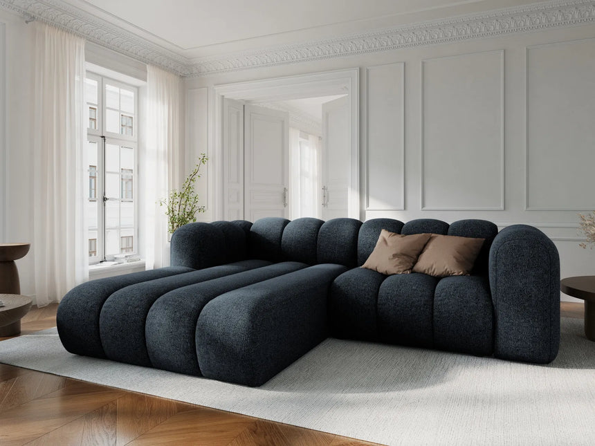 Lupine Modulares 3-Sitzer Ecksofa, Linke Seite, aus Chenille in Grün (Eden 12 Olive), 230x177 cm von Micadoni – Bild 2