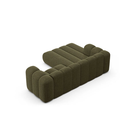 Lupine Modulares 3-Sitzer Ecksofa, Linke Seite, aus Chenille in Grün (Eden 12 Olive), 230x177 cm von Micadoni – Bild 6