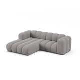 Lupine Modulares 3-Sitzer Ecksofa, Linke Seite, aus Chenille in Hellgrau (Eden 18 Grey), 230x177 cm von Micadoni – Bild 4