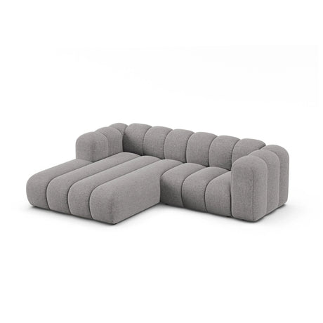 Lupine Modulares 3-Sitzer Ecksofa, Linke Seite, aus Chenille in Hellgrau (Eden 18 Grey), 230x177 cm von Micadoni – Bild 4