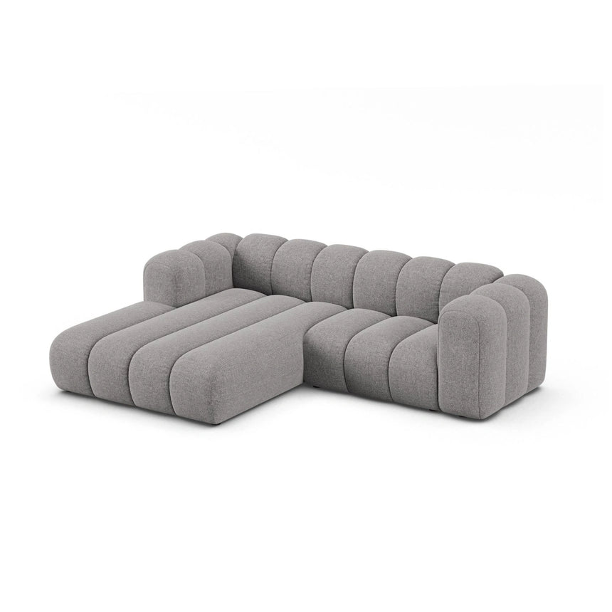 Lupine Modulares 3-Sitzer Ecksofa, Linke Seite, aus Chenille in Hellgrau (Eden 18 Grey), 230x177 cm von Micadoni – Bild 4