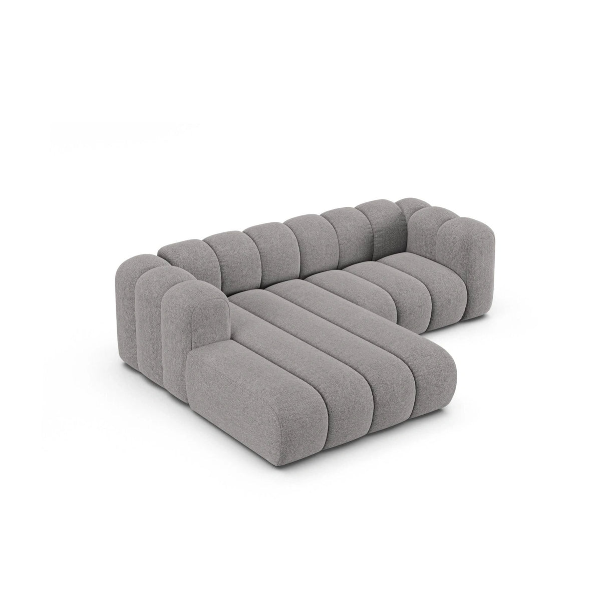 Lupine Modulares 3-Sitzer Ecksofa, Linke Seite, aus Chenille in Hellgrau (Eden 18 Grey), 230x177 cm von Micadoni – Bild 5