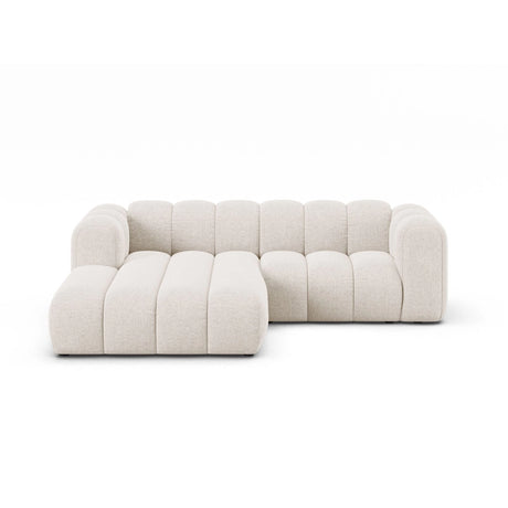 Lupine Modulares 3-Sitzer Ecksofa, Linke Seite, aus Chenille in Leichtes Beige (Eden 2 Pearl), 230x177 cm von Micadoni – Bild 1