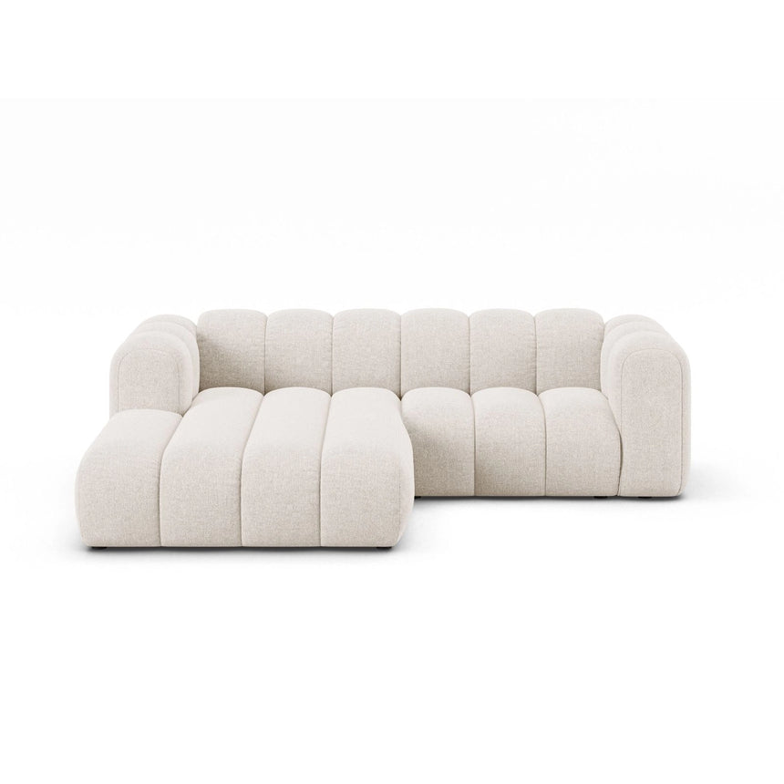 Lupine Modulares 3-Sitzer Ecksofa, Linke Seite, aus Chenille in Leichtes Beige (Eden 2 Pearl), 230x177 cm von Micadoni – Bild 1